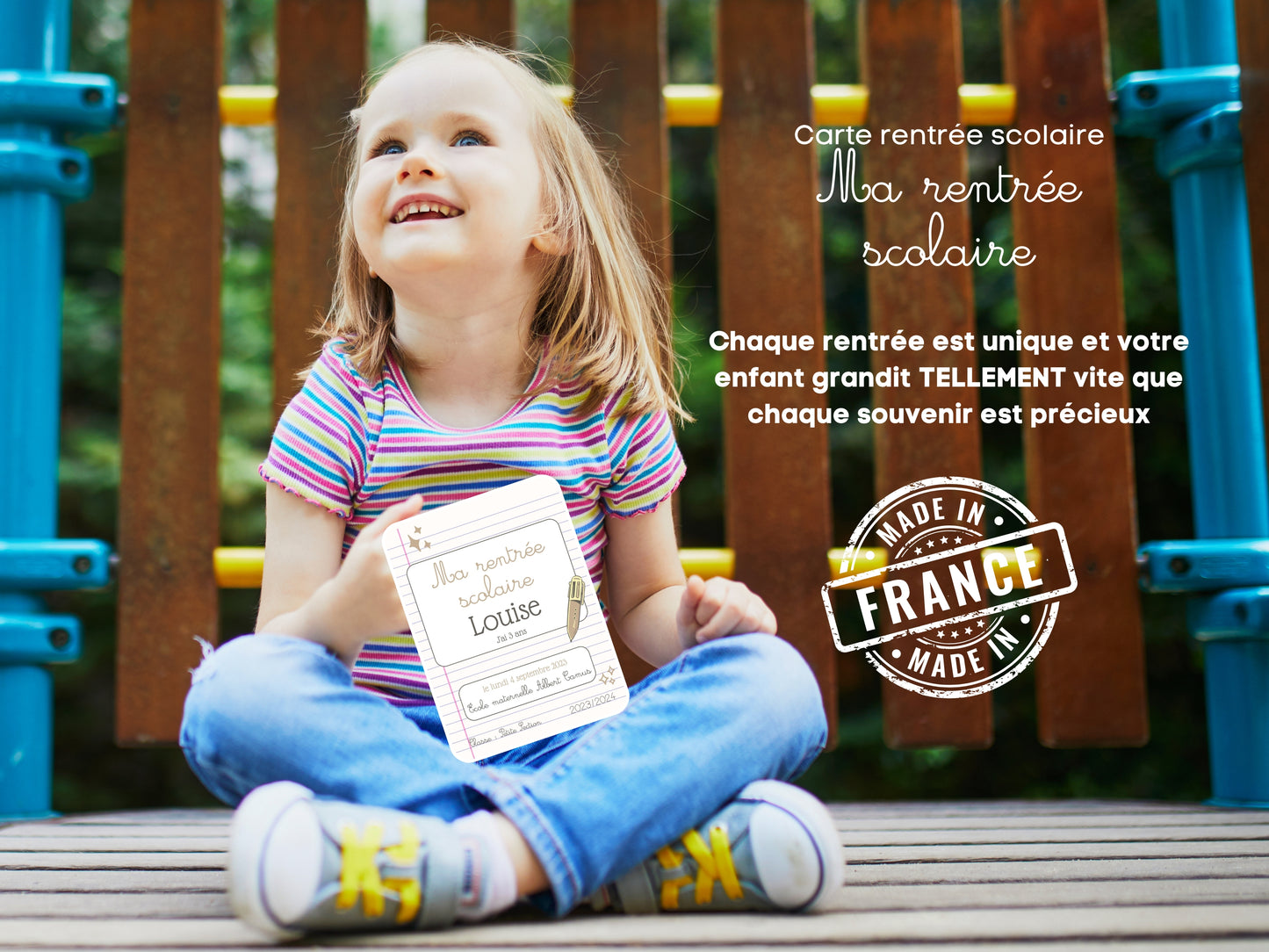 Carte souvenir photo rentrée scolaire