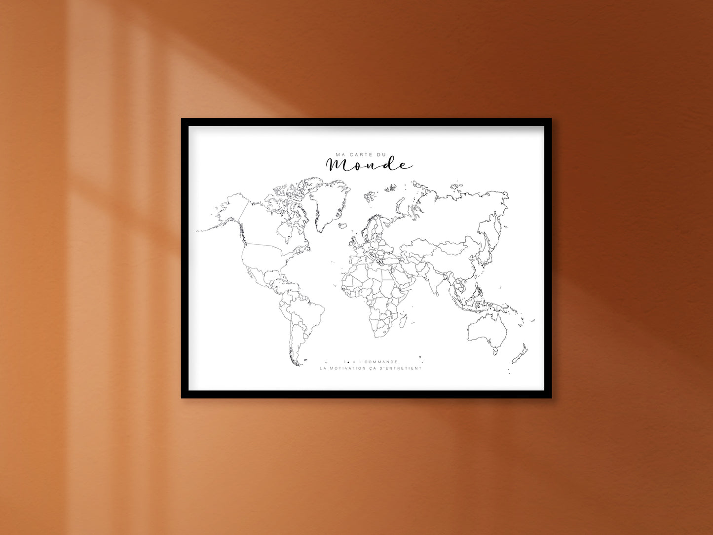 Carte du monde pour entrepreneur ou voyageur