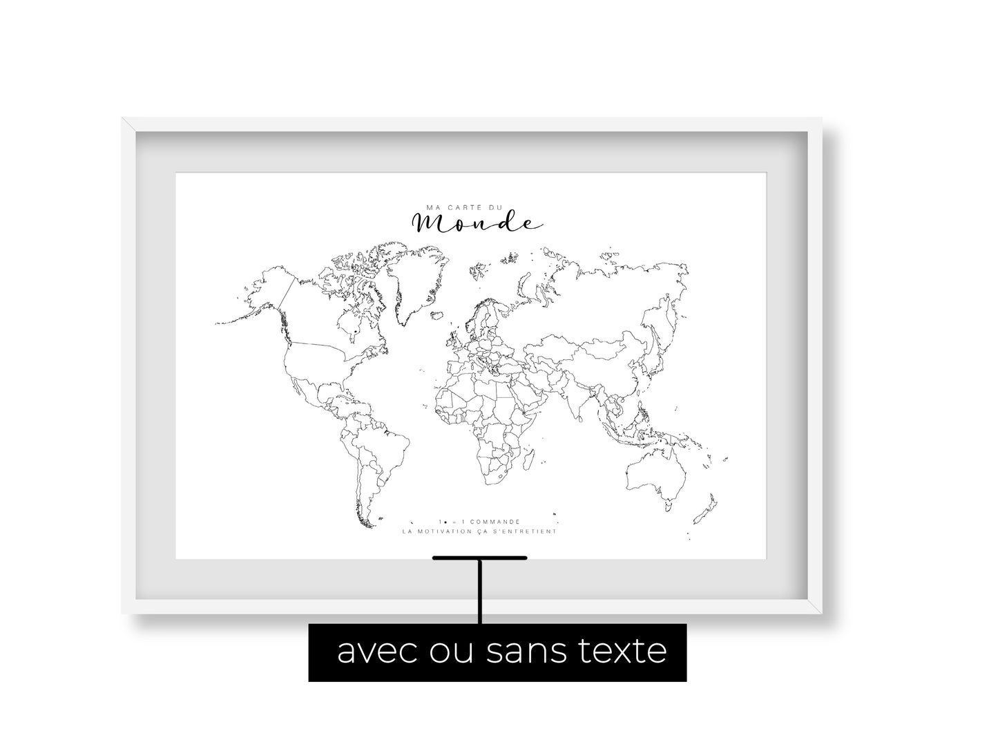 Carte du monde pour entrepreneur ou voyageur