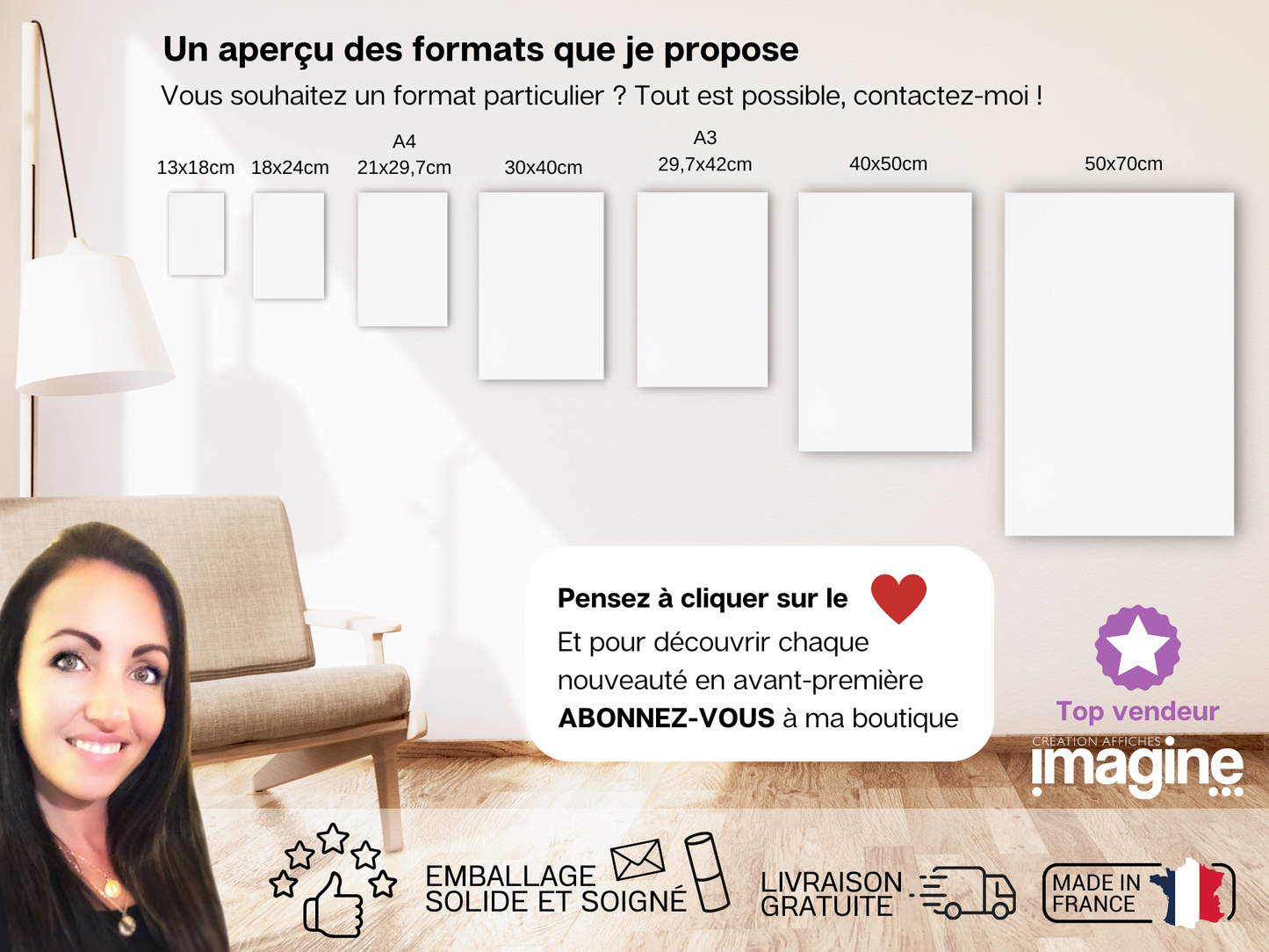 Affiches Renard et Lapin nuit pour chambre d'enfant