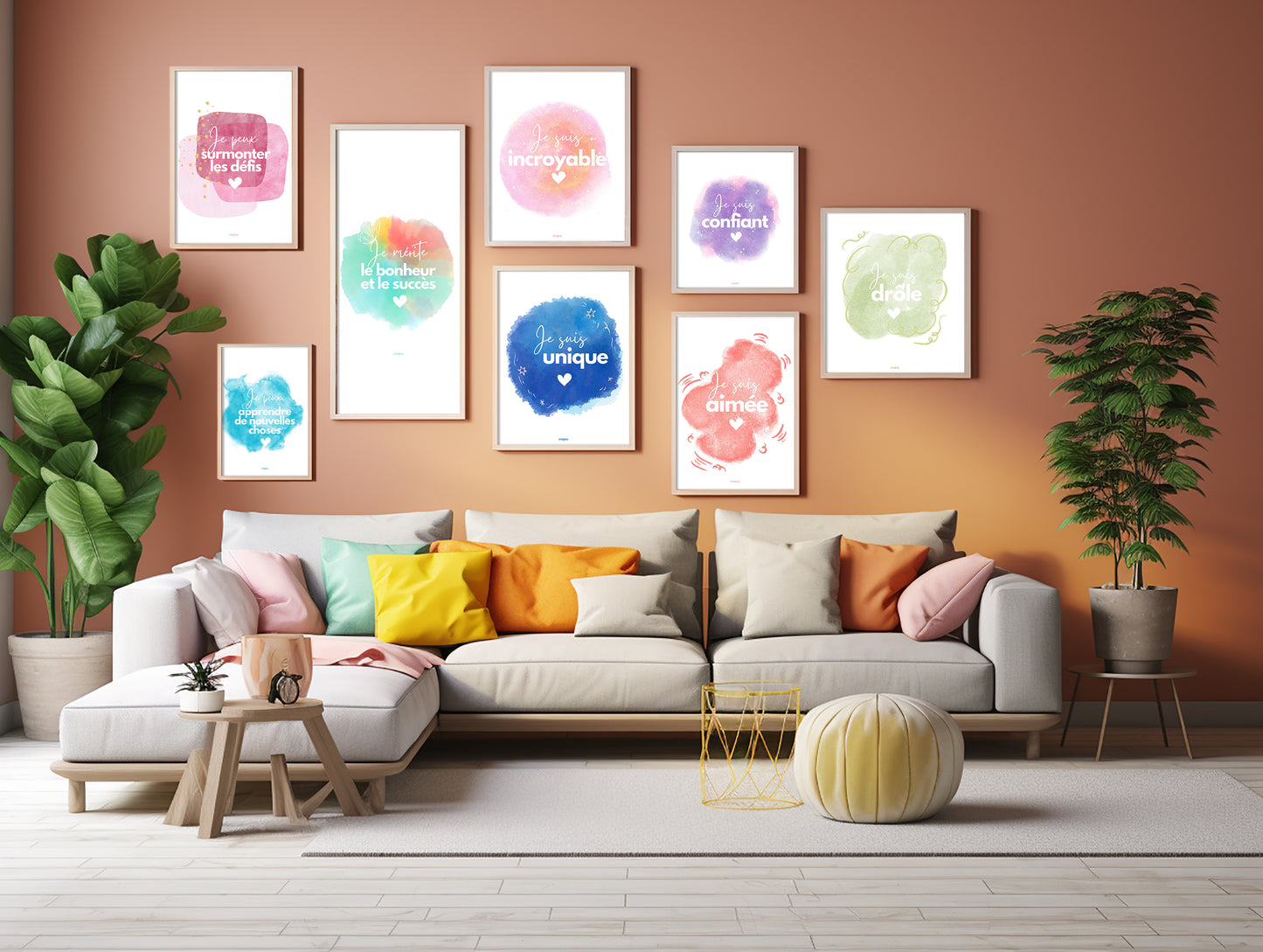 Affiches d'affirmations positives
