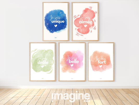 Affiches d'affirmations positives