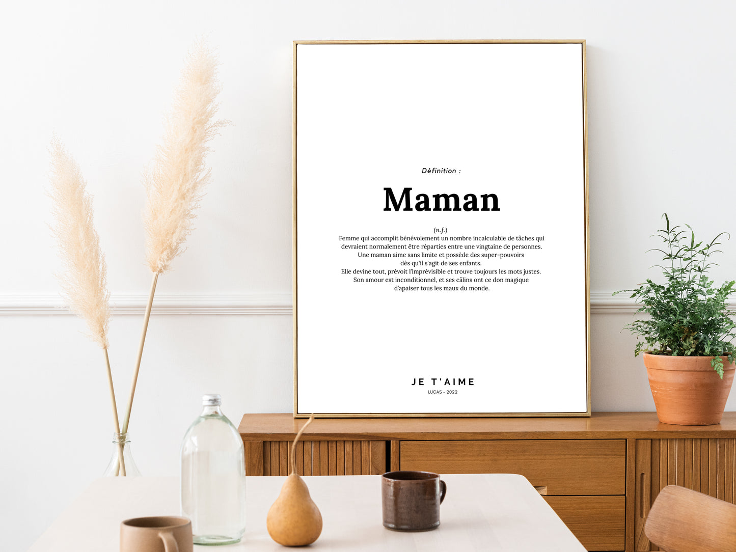 Mom definition poster - mother's day - birthday - happy mom's day - love word quote - ideal gift - child baby to mom