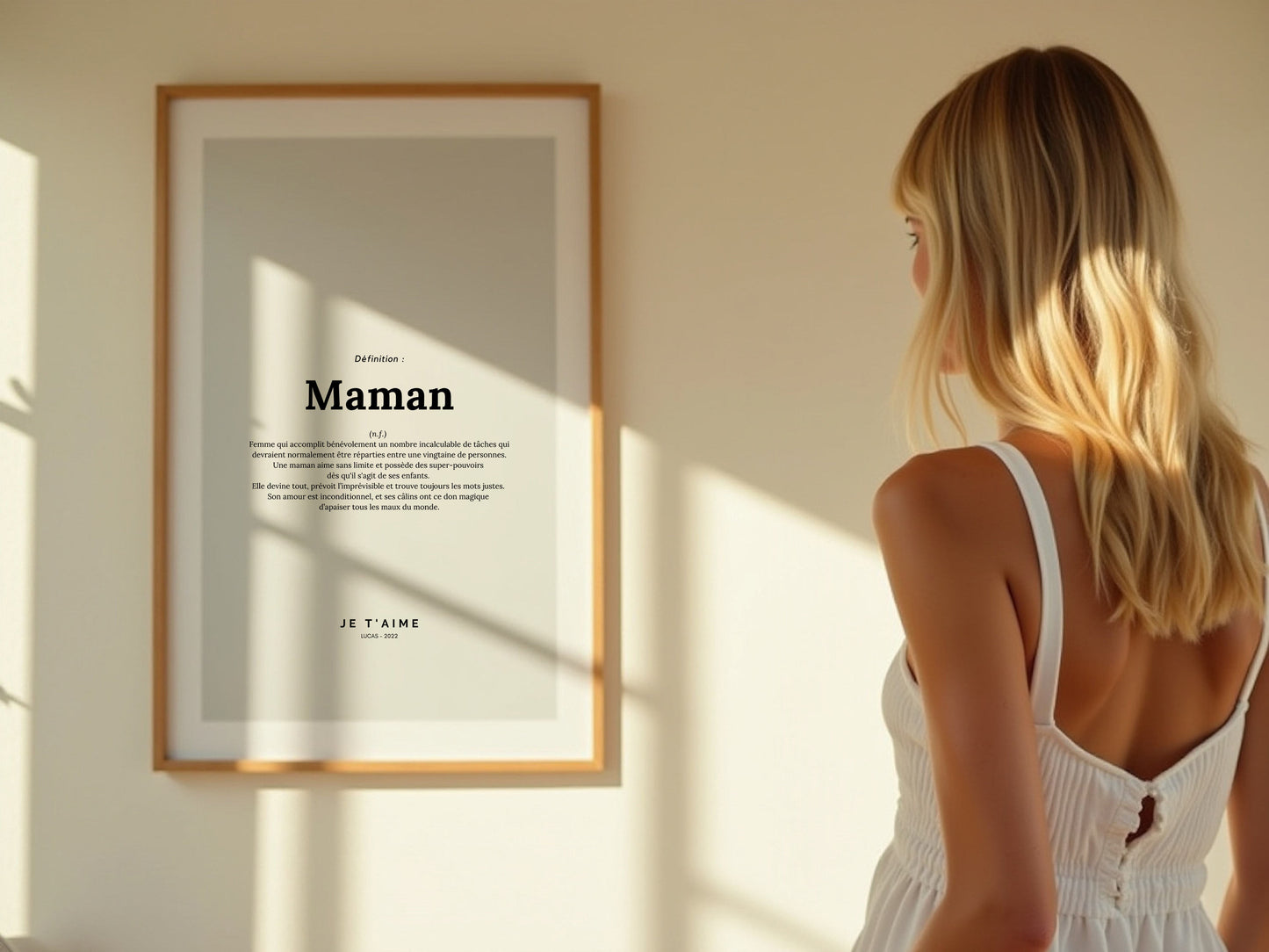 Mom definition poster - mother's day - birthday - happy mom's day - love word quote - ideal gift - child baby to mom