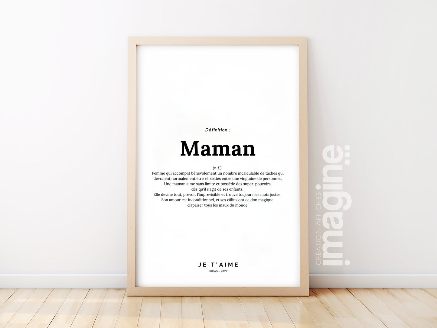 Mom definition poster - mother's day - birthday - happy mom's day - love word quote - ideal gift - child baby to mom