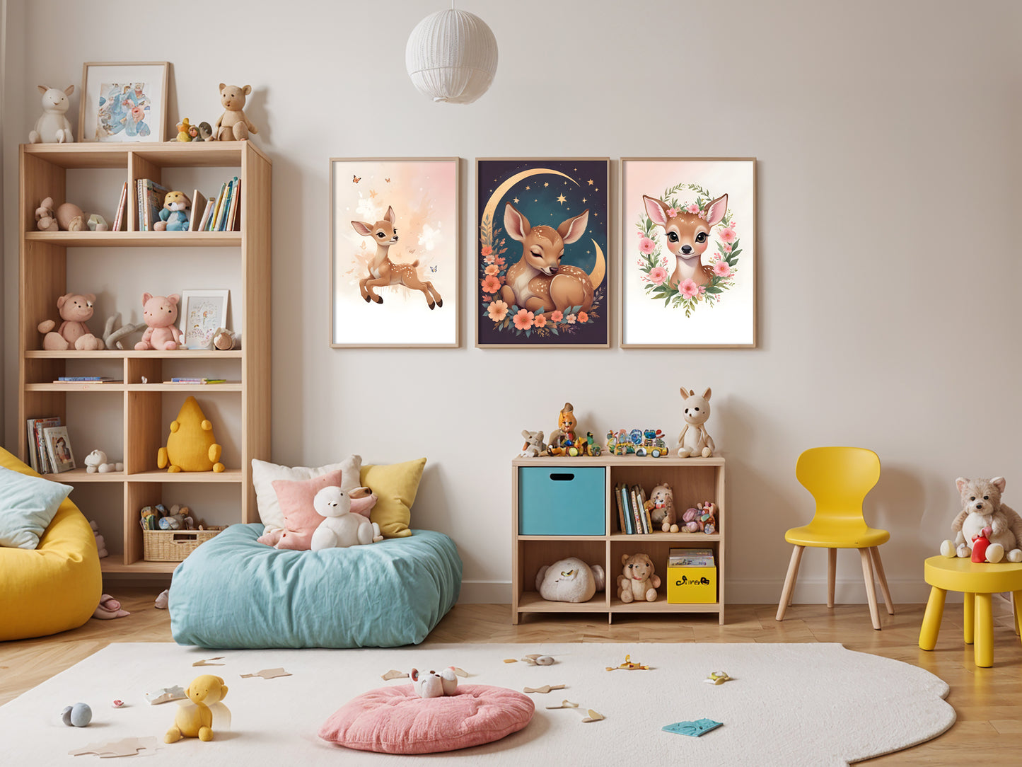 Trio d'Affiches "Faon Enchanté"