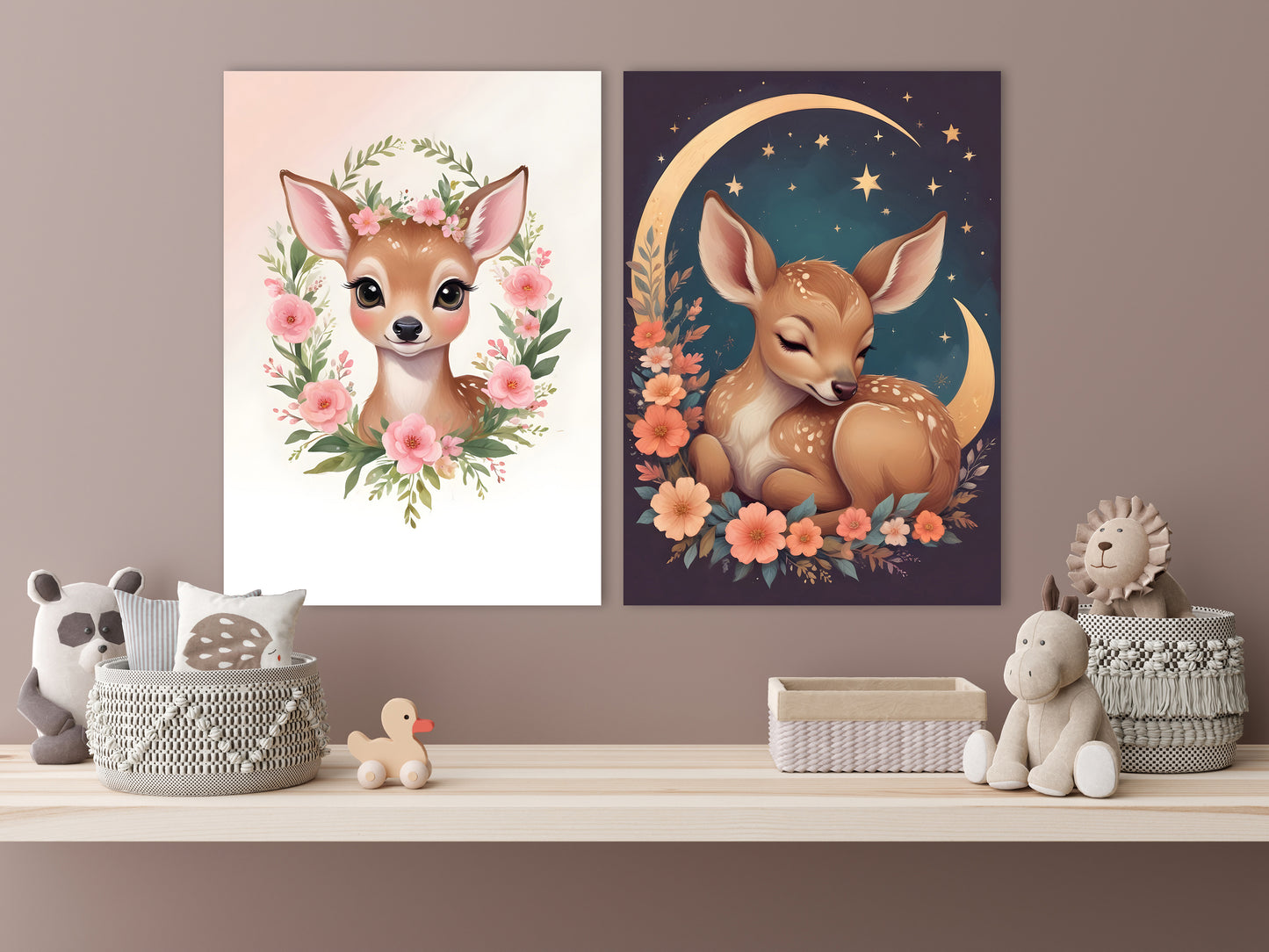 Trio d'Affiches "Faon Enchanté"