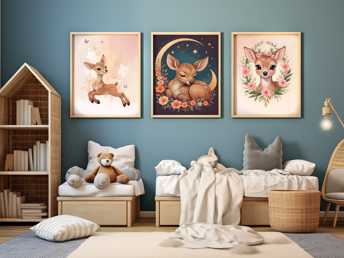 Trio d'Affiches "Faon Enchanté"