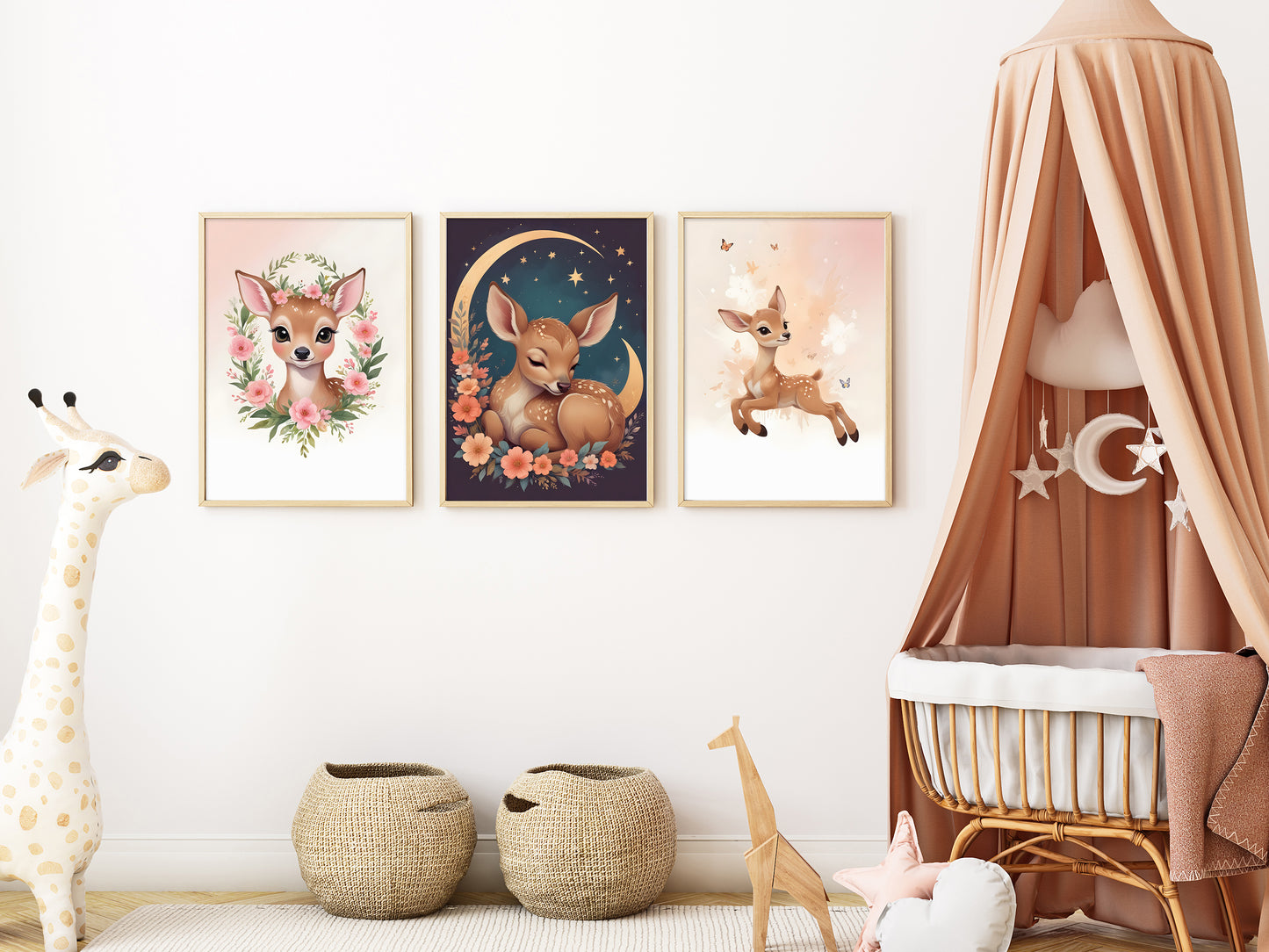 Trio d'Affiches "Faon Enchanté"