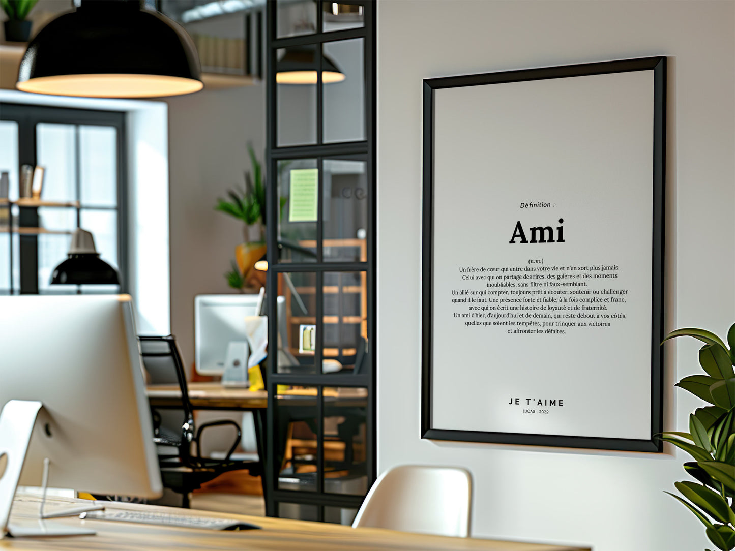 Affiche définition ami