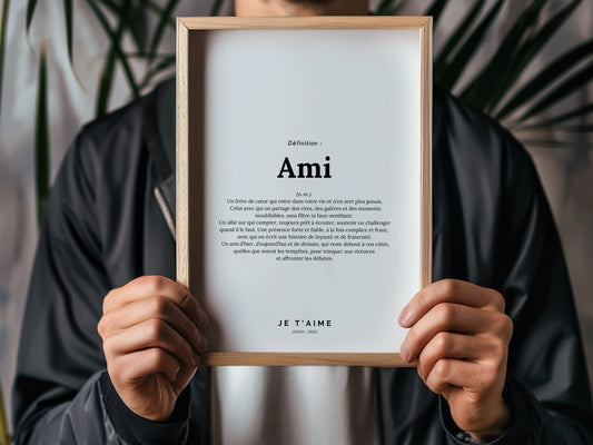 Affiche définition ami