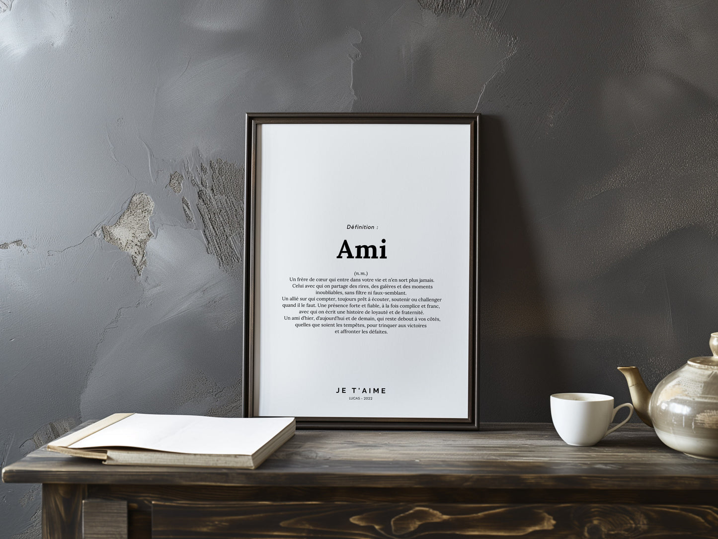 Affiche définition ami