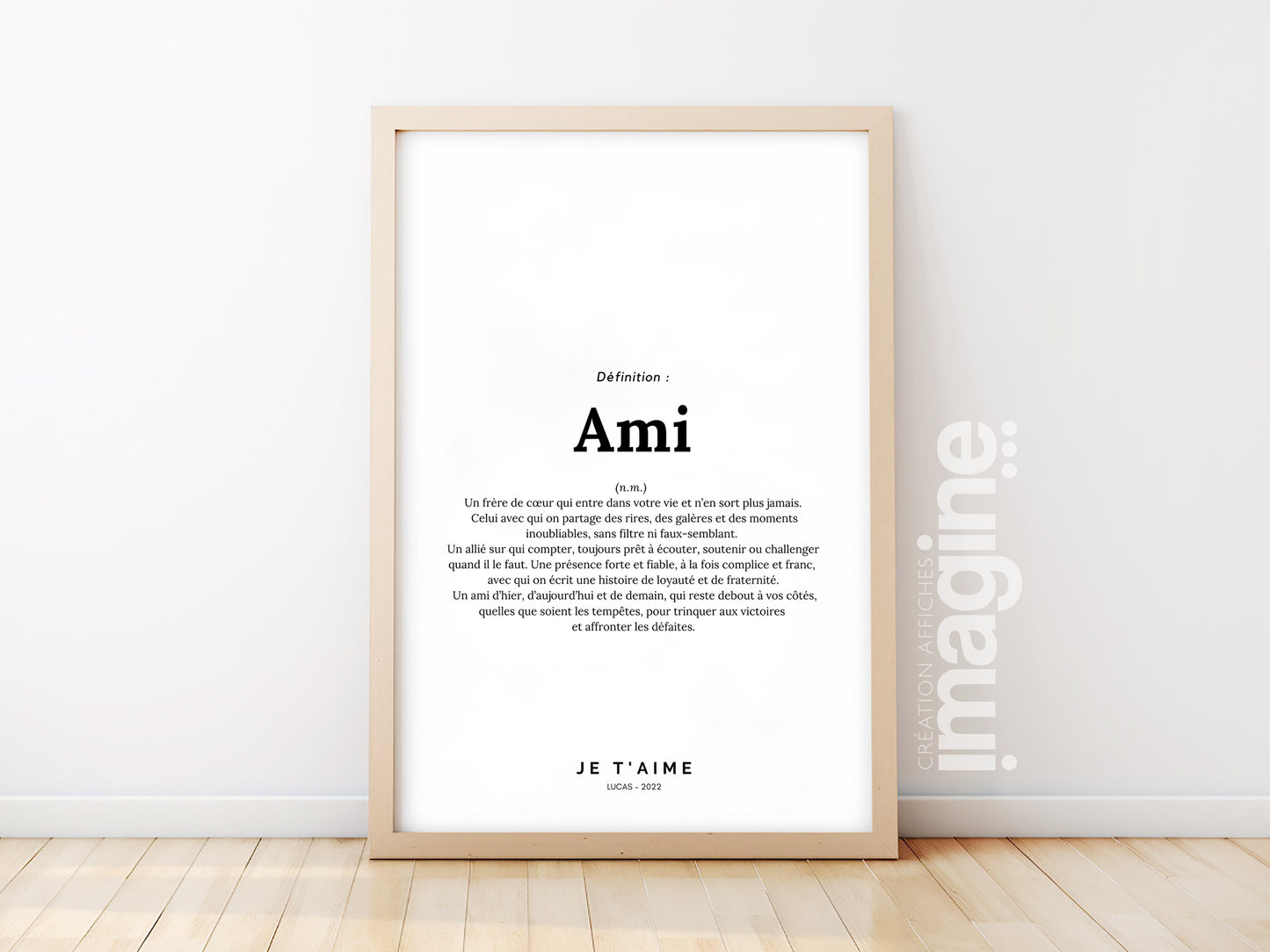 Affiche définition ami