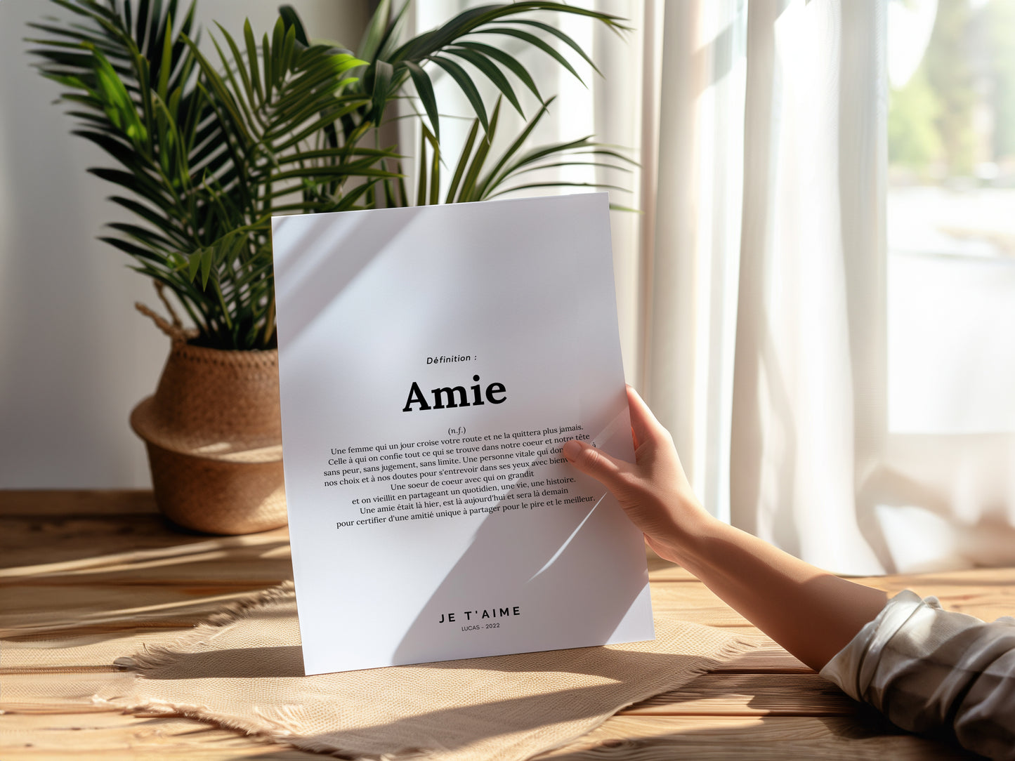 Affiche définition amie
