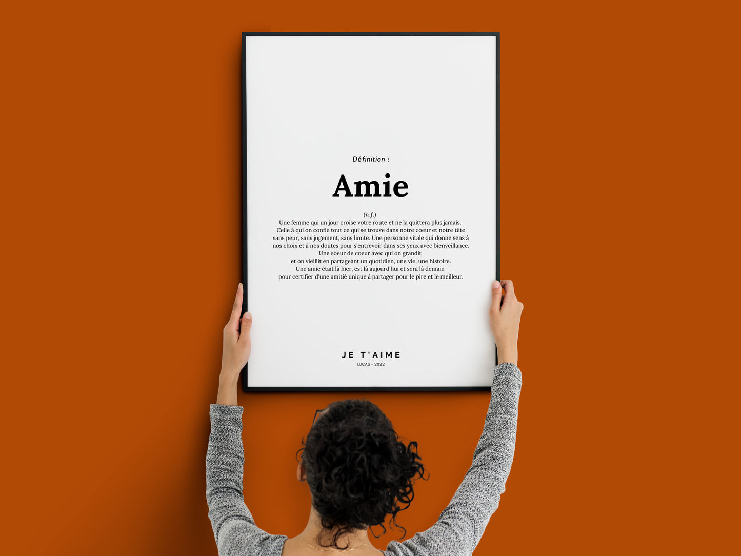 Affiche définition amie