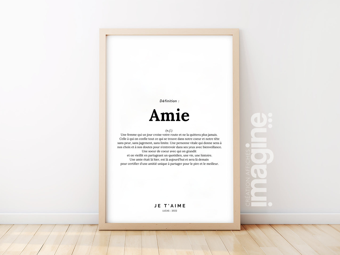 Affiche définition amie