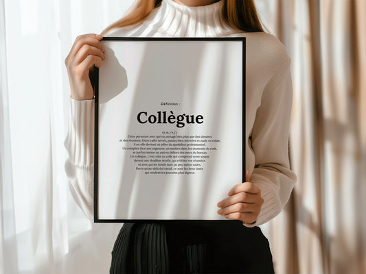 Affiche définition collègue