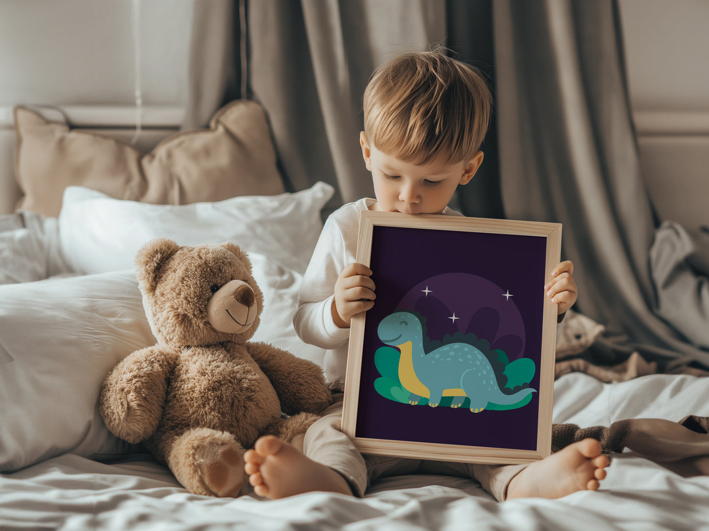 Dinosaur Posters for Children's Room - Decoration for Boy or Girl - 3 Prehistory Posters - Gift Idea - Quality Print