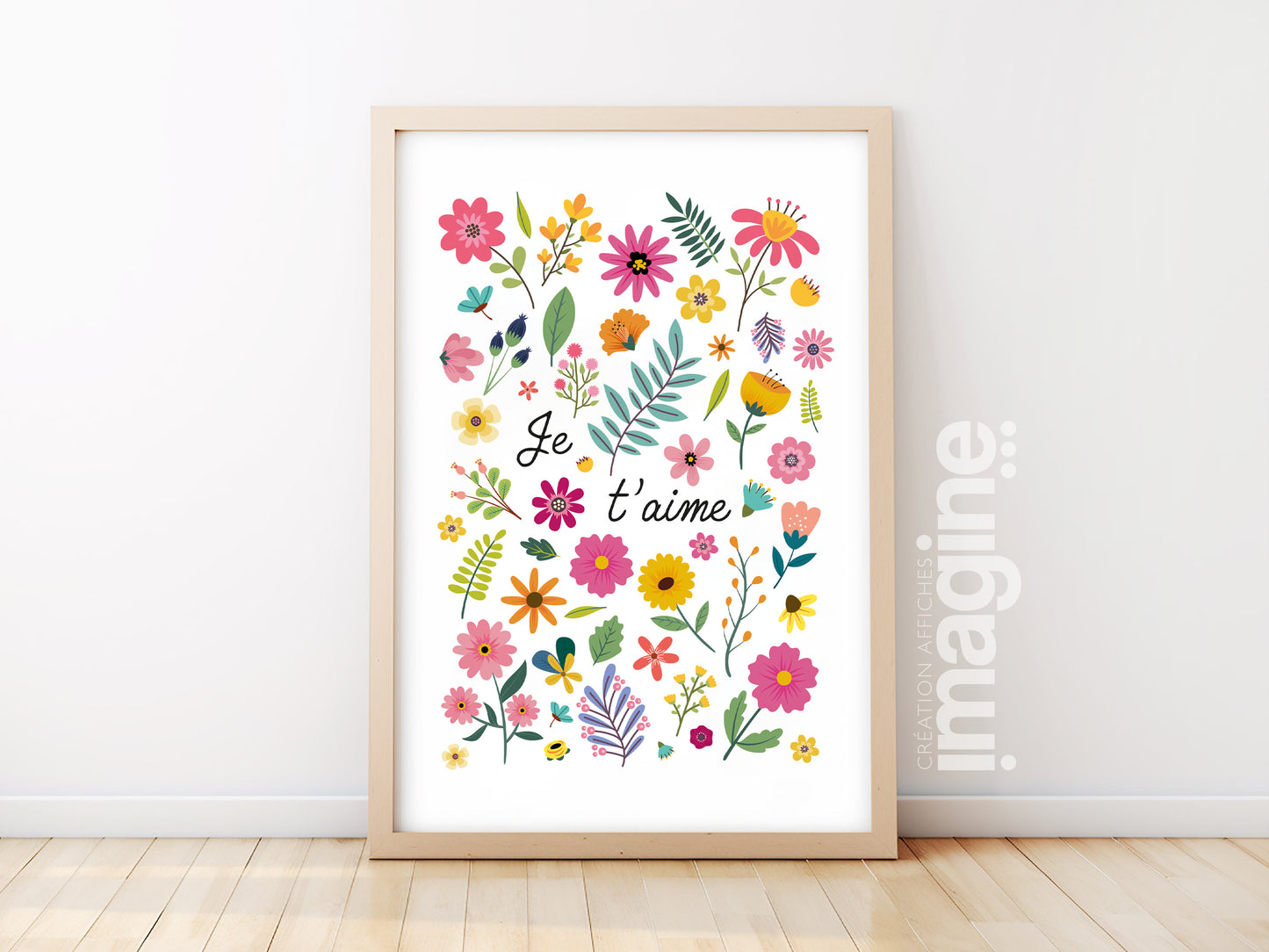 Poster I love you floral
