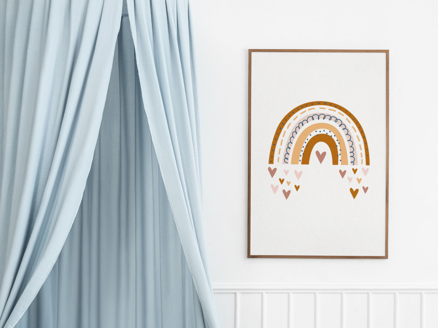 Affiches oursonne arc en ciel voyage pour chambre d'enfant