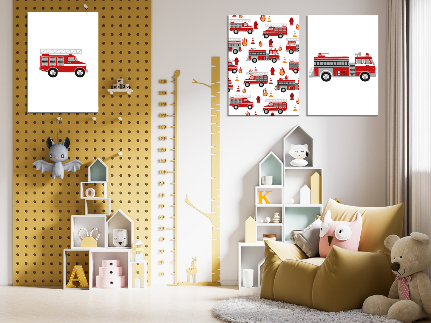 3 Affiches Thème Pompier pour Enfants | Éveillez l'Héroïsme et l'Imagination