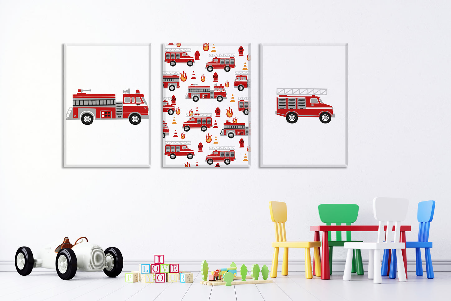 3 Affiches Thème Pompier pour Enfants | Éveillez l'Héroïsme et l'Imagination