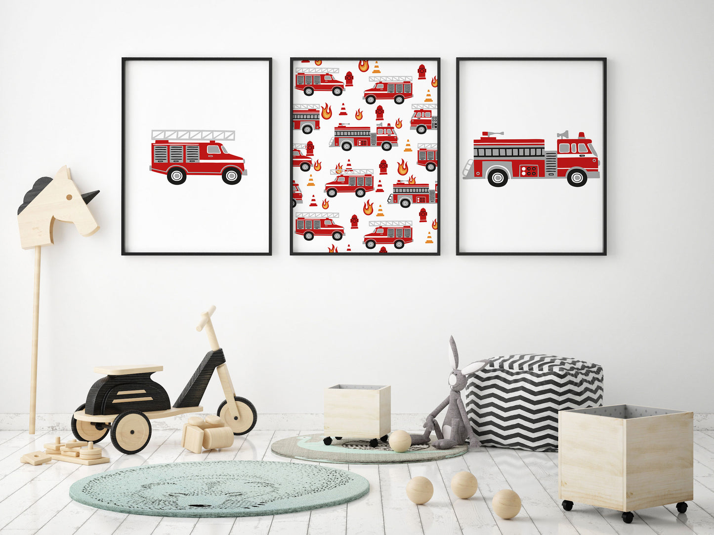 3 Affiches Thème Pompier pour Enfants | Éveillez l'Héroïsme et l'Imagination