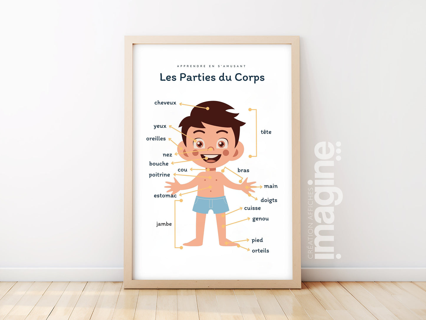 Affiche Les Parties du Corps garçon