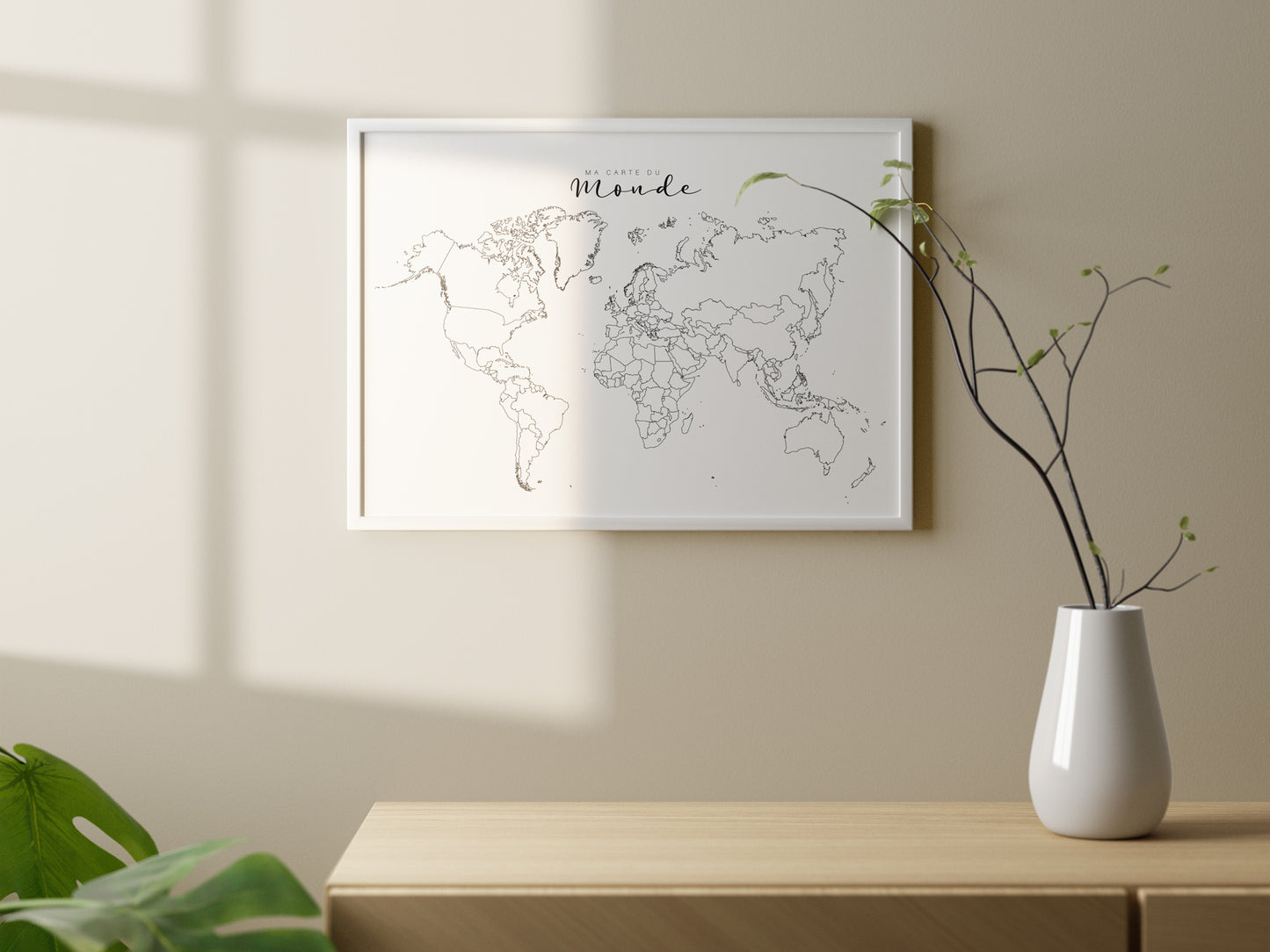 Carte du monde pour entrepreneur ou voyageur