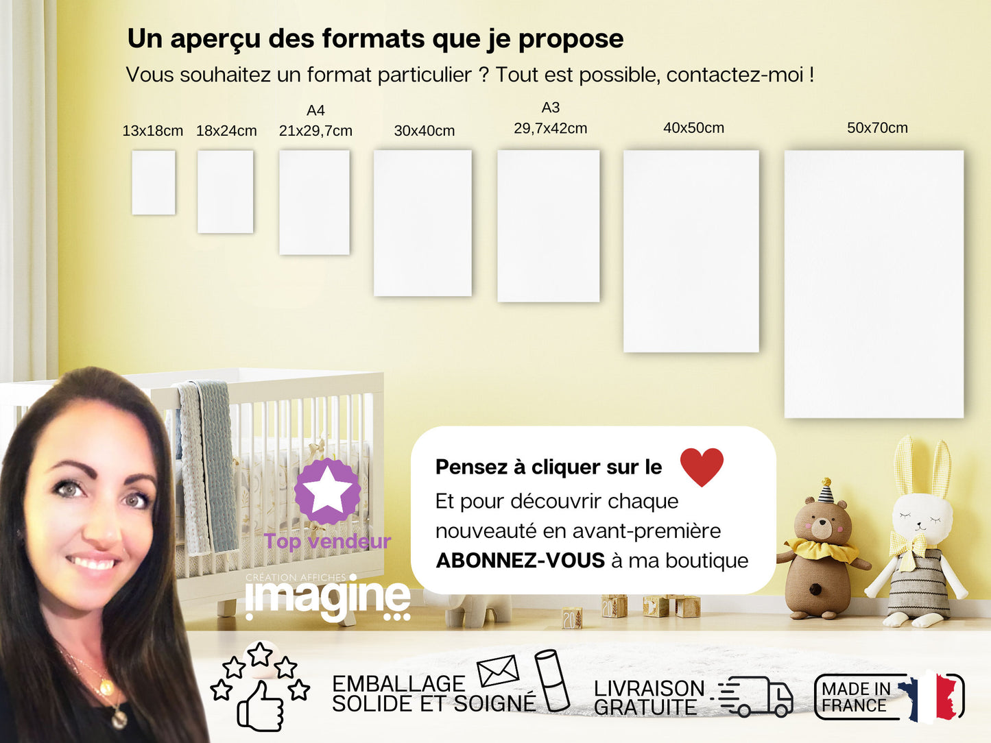 Affiche famille avec deux chats - cadeau idéal parents, couple