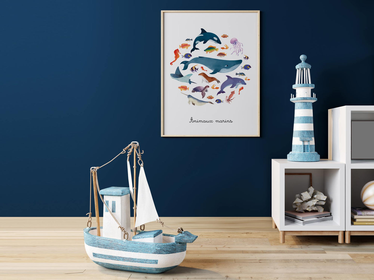 Affiche les animaux marins