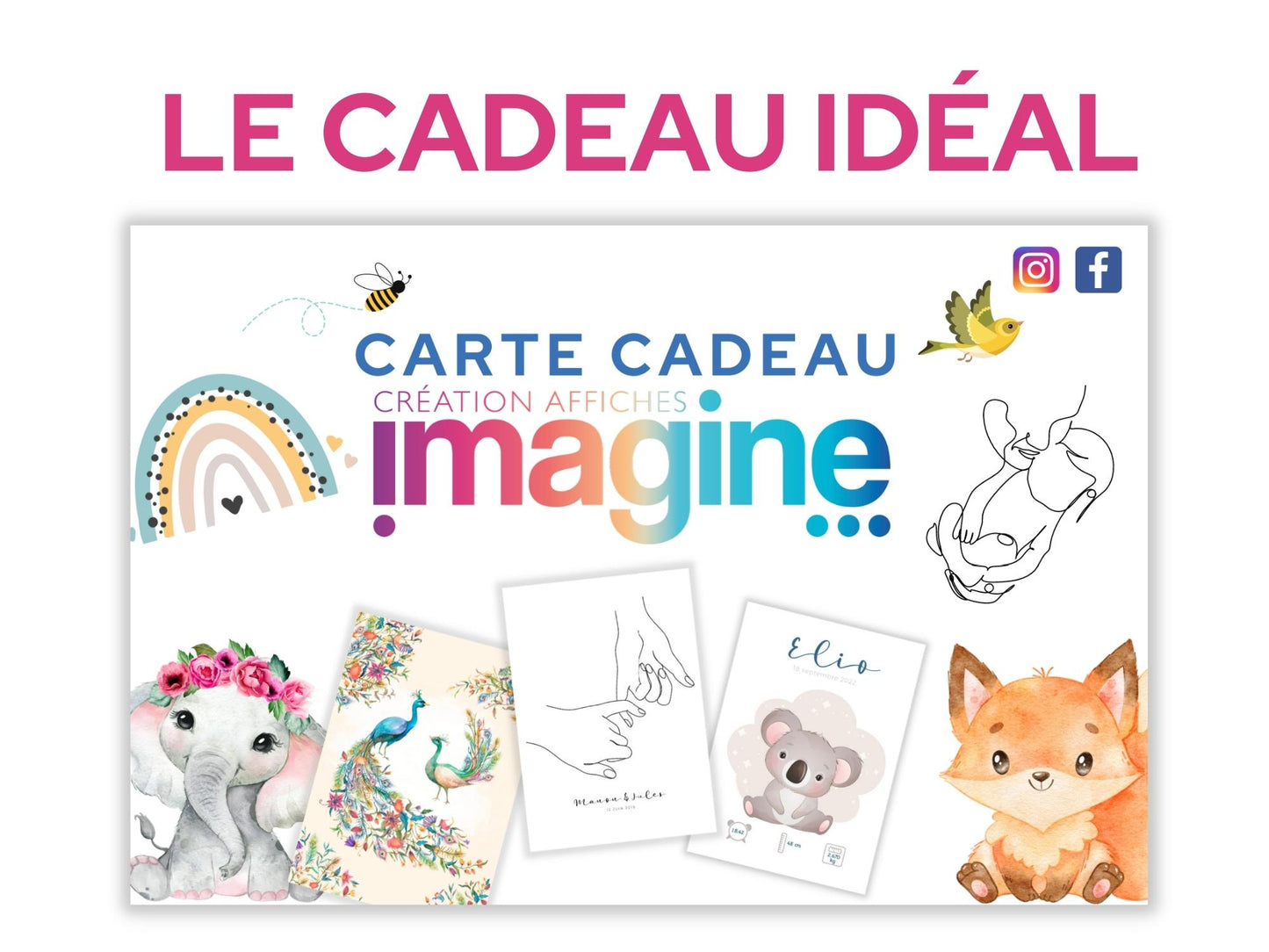 Carte cadeau Imagine affiche