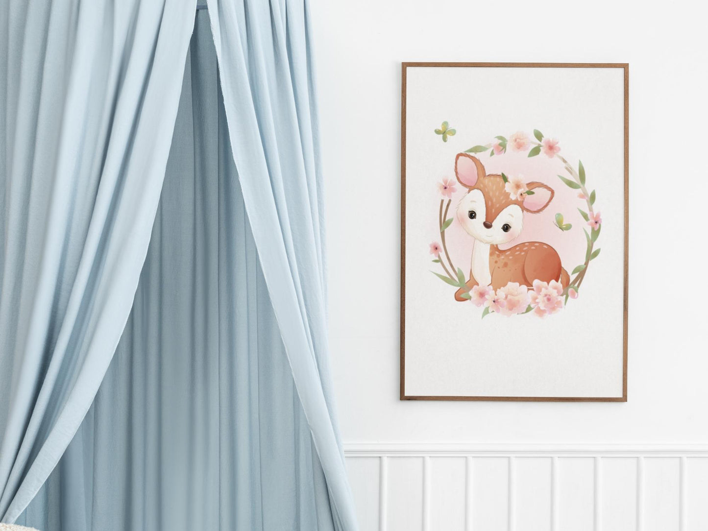 Affiches biche ourson et renard mignon