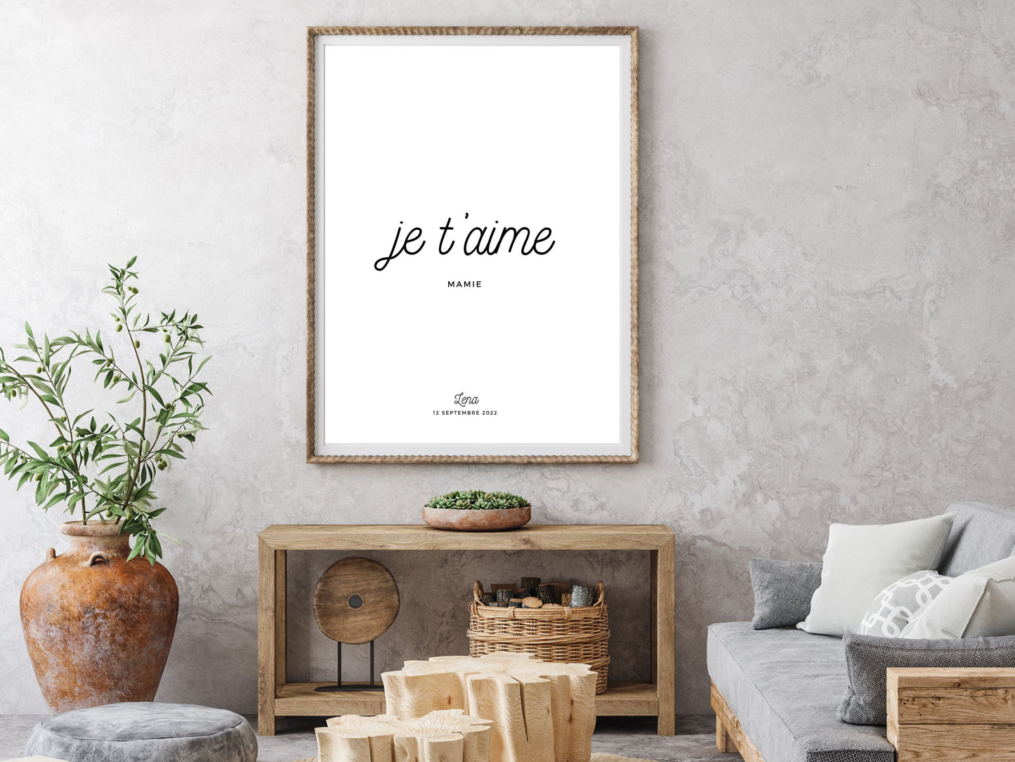 Poster I love you "mom" "dad" "papi" ... to personalize