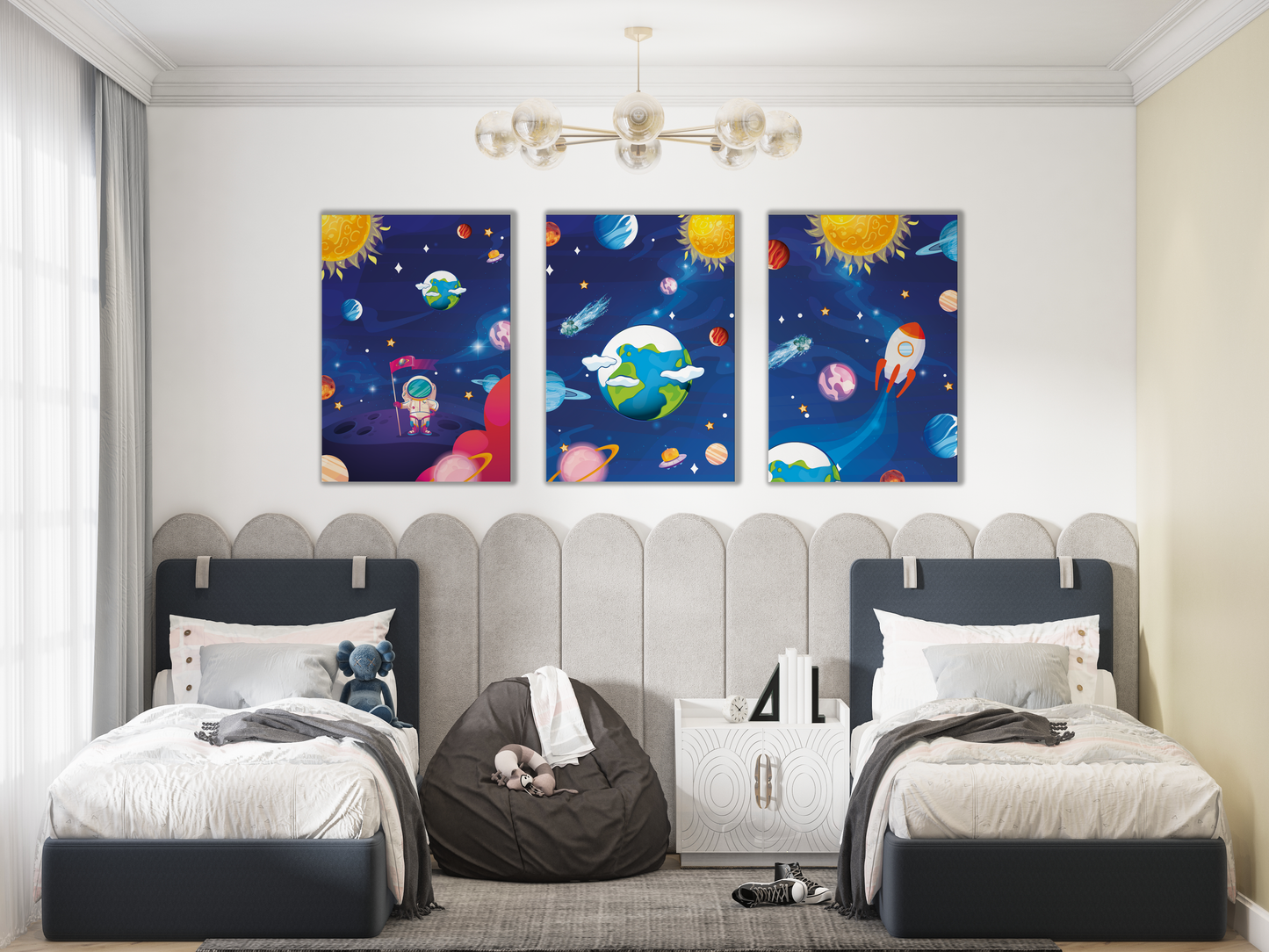 Space 3 posters for children's room - Boy or girl decoration - Space posters - Astronaut Cosmonaut gift idea - A4 A3 quality printing