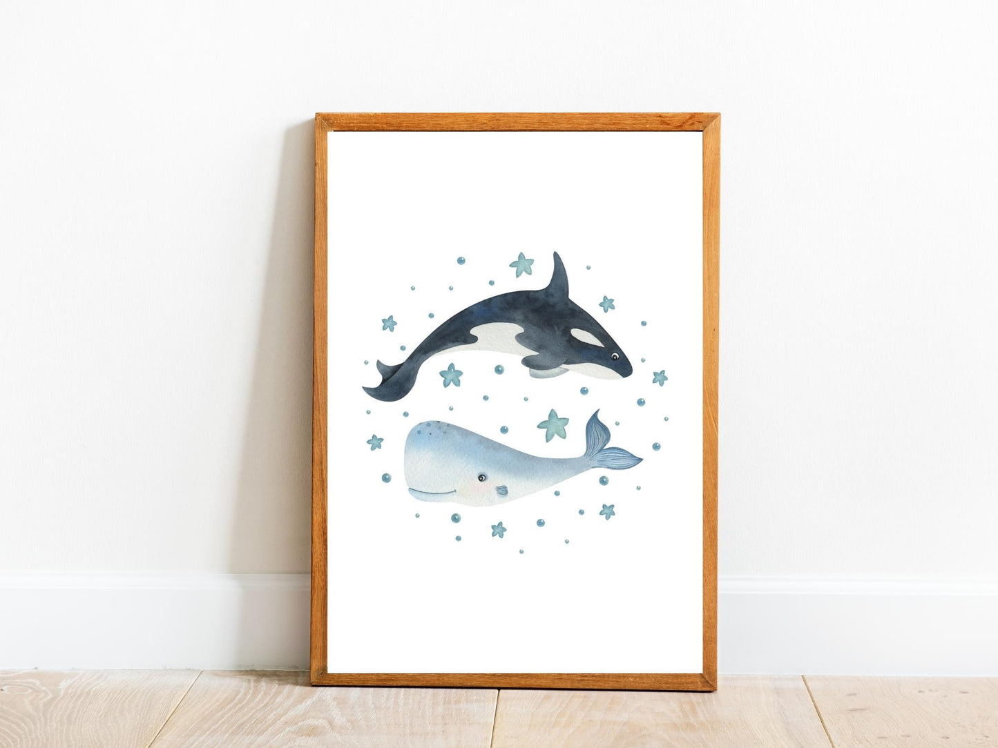 Affiche Les animaux de l'océan aquarelle