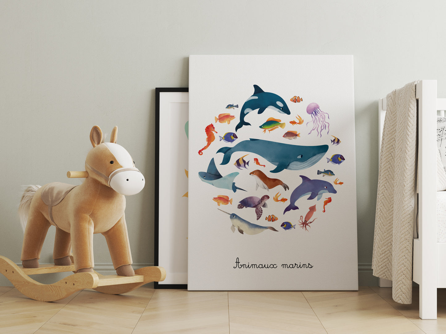 Affiche les animaux marins