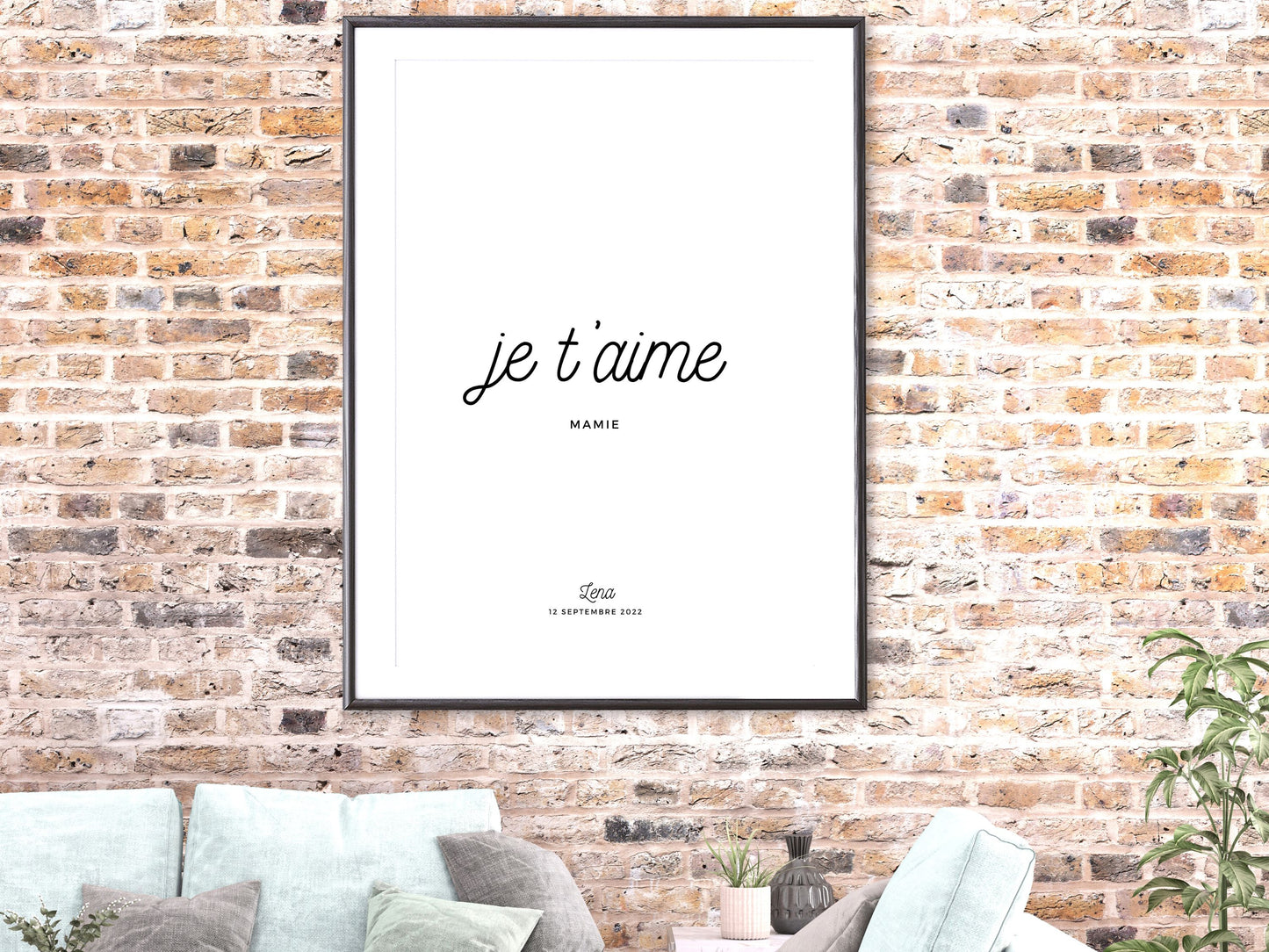 Poster I love you "mom" "dad" "papi" ... to personalize