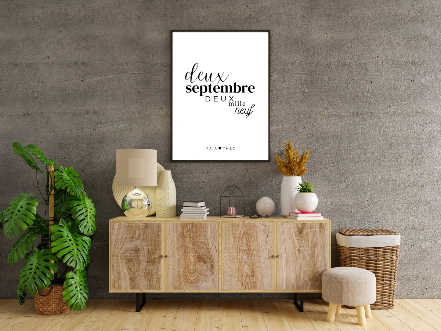 Customizable date poster in word letter