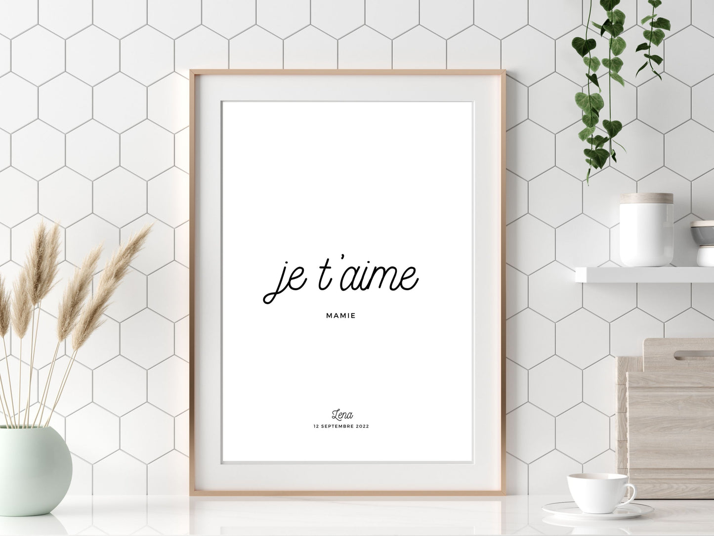Poster I love you "mom" "dad" "papi" ... to personalize