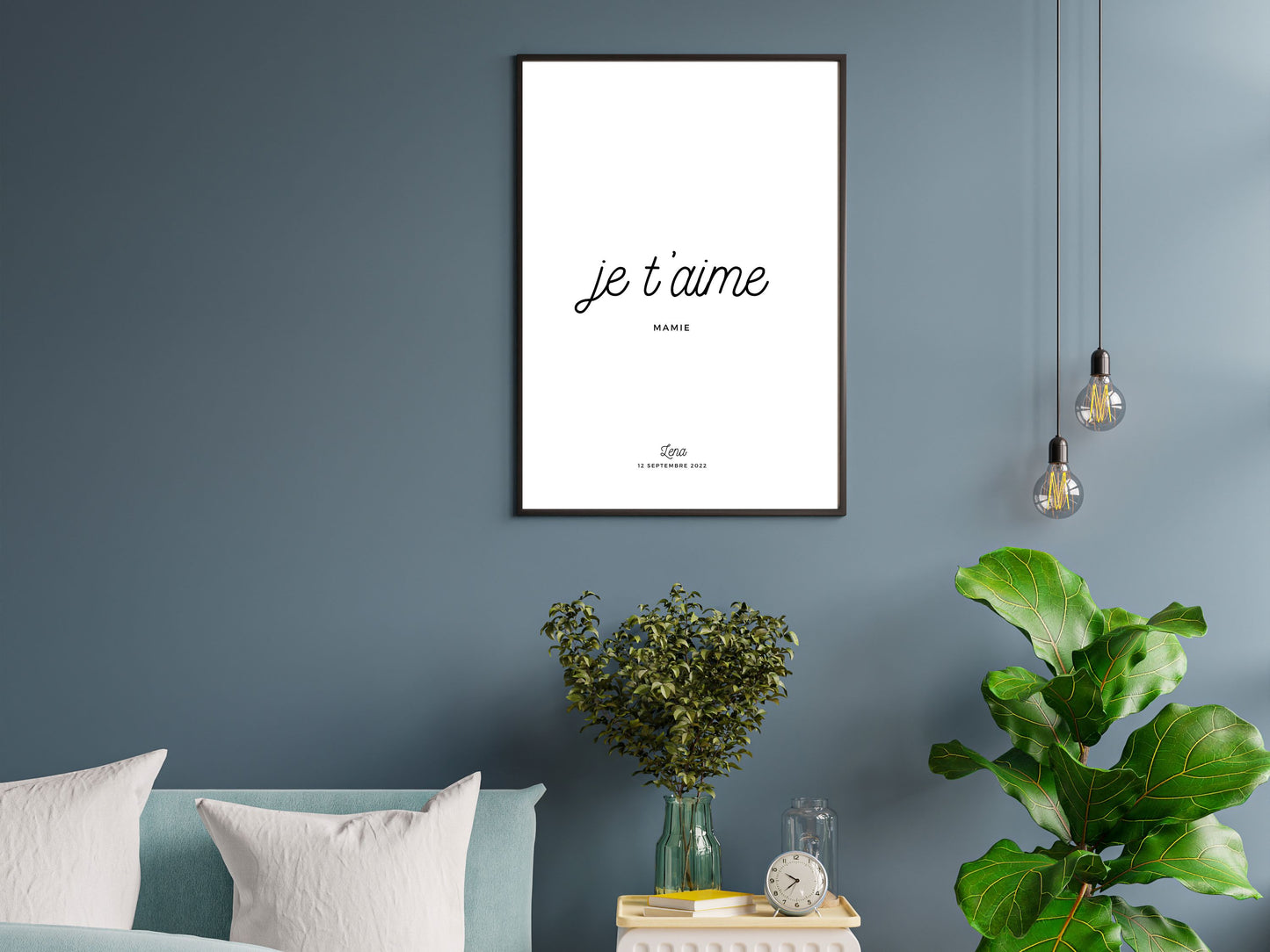 Poster I love you "mom" "dad" "papi" ... to personalize