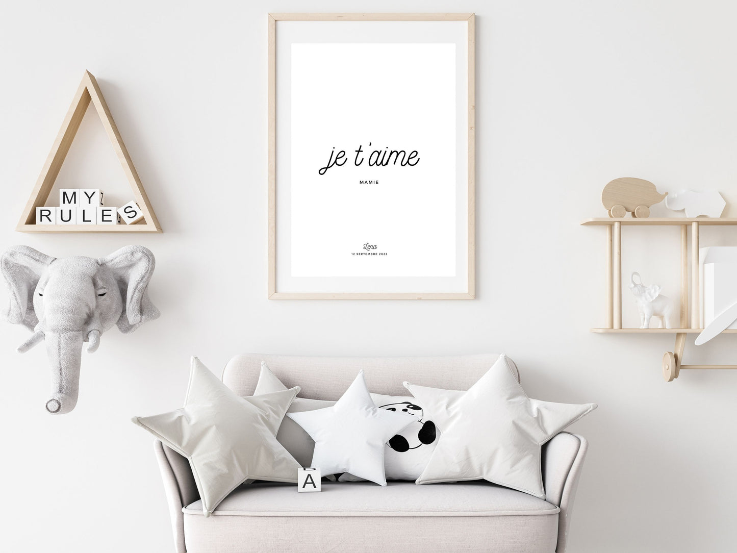 Poster I love you "mom" "dad" "papi" ... to personalize