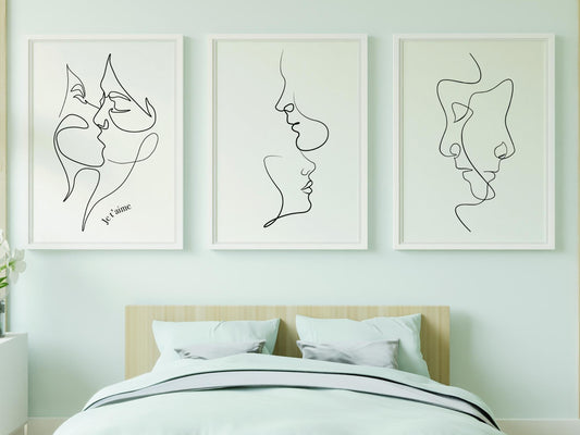 Posters couple decoration love - modern line art