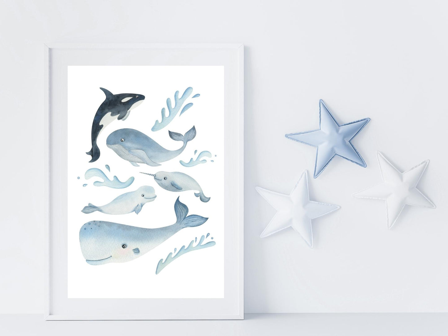 Affiche Les animaux de l'océan aquarelle