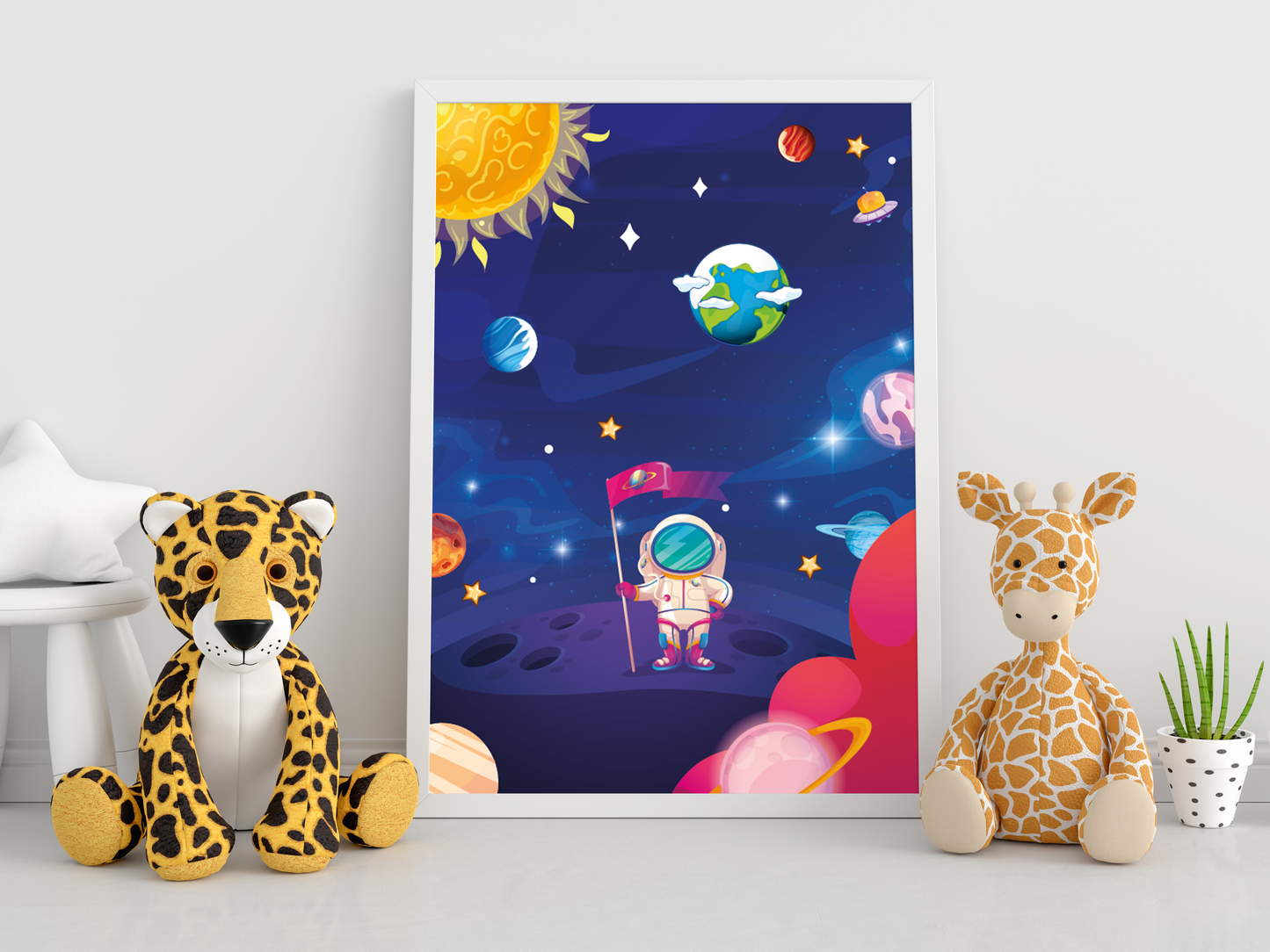 Space posters personalized children's room - Decoration 3 posters boy girl - Space - Gift idea Astronaut Cosmonaut Printing A4 A3