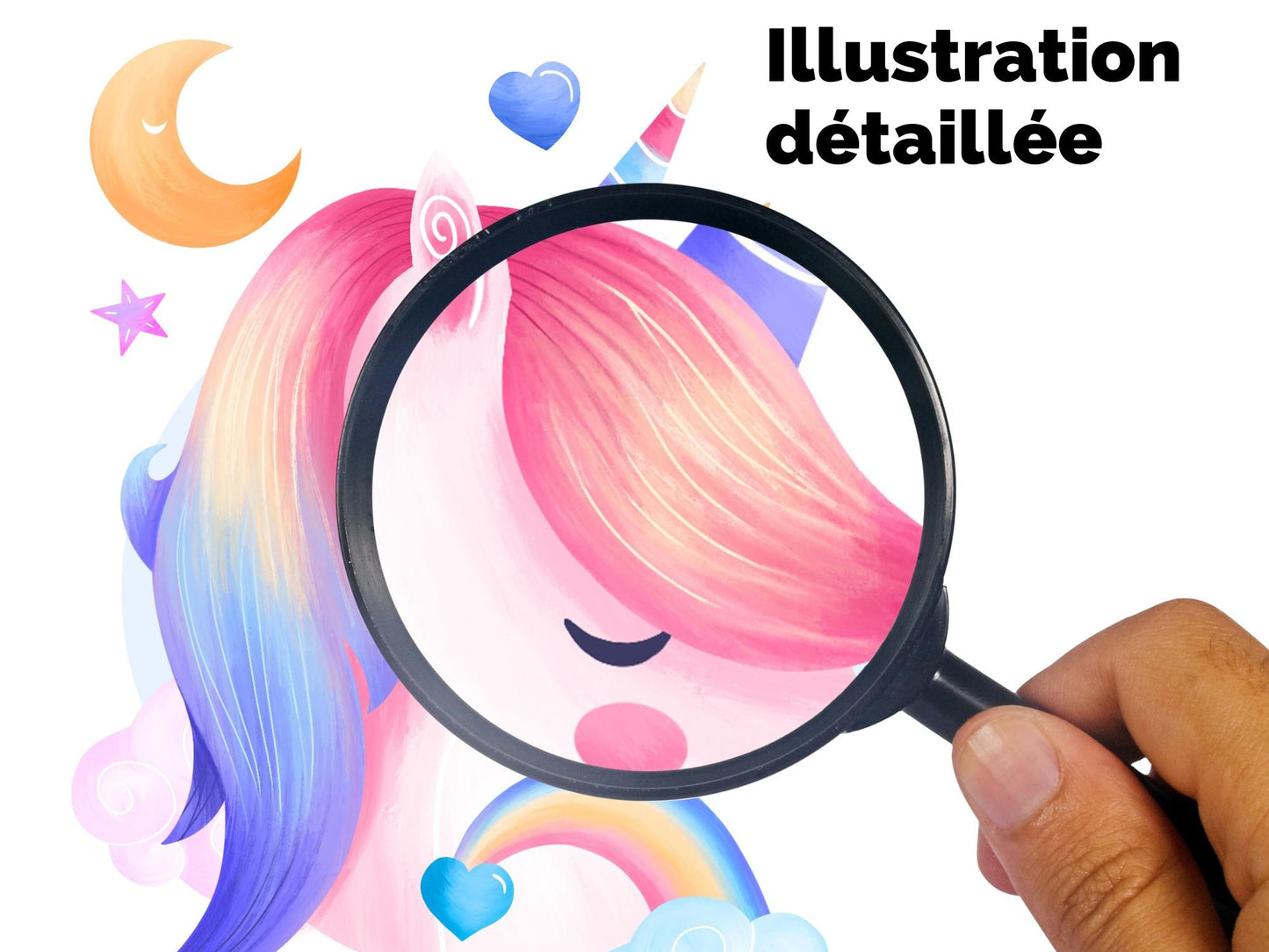 Magical unicorn posters child/baby room - Decoration boy girl -multicolored- Birthday - storytelling and magic - 3 posters A4 A3 print