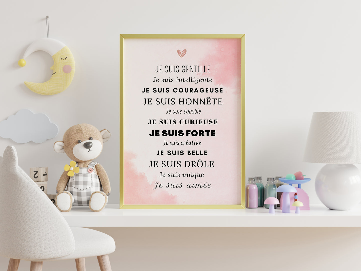 Motivation poster - positive sentences compliment - boy baby child - wall poster decoration bedroom living room customizable affirmations