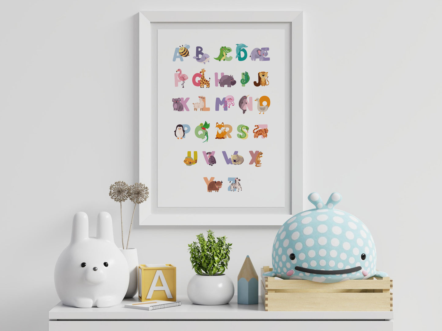 Abécédaire Animaux Coloré - Affiche Éducative et Ludique pour Éveil d'Enfant