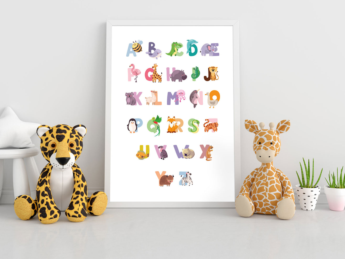 Abécédaire Animaux Coloré - Affiche Éducative et Ludique pour Éveil d'Enfant