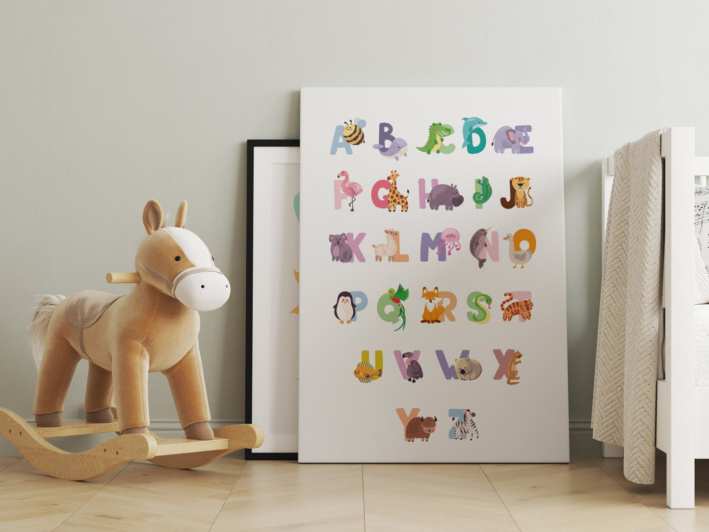 Abécédaire Animaux Coloré - Affiche Éducative et Ludique pour Éveil d'Enfant
